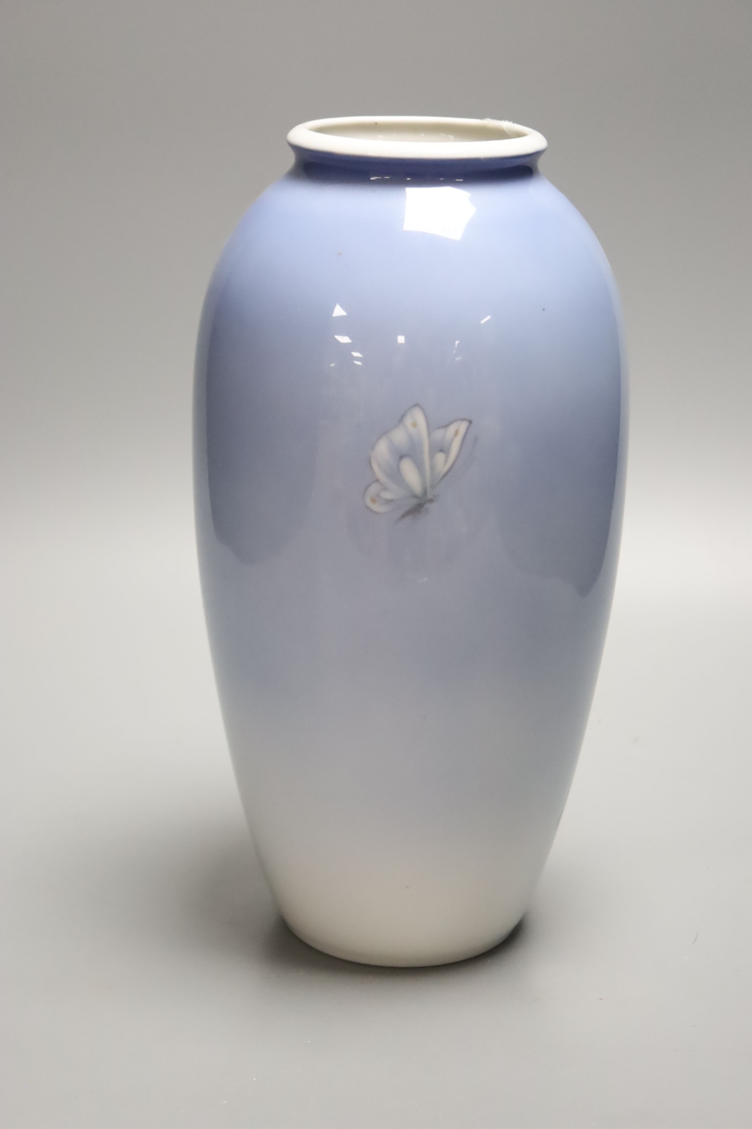 A Royal Copenhagen floral vase, height 28cm